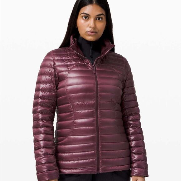 Women’s Lululemon Burgundy Pack it Down Shine Puffer Jacket Bordeaux Drama 2 - Picture 1 of 12